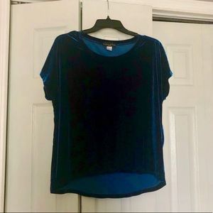 Simply Styled Women’s Blue Velvet Top Size Large